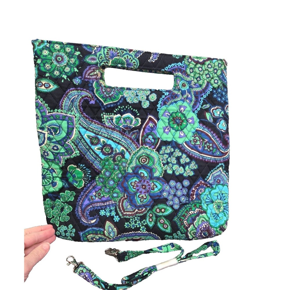 Vera Bradley Blue Rhapsody Holiday Tote Square Shoulder Bag W/Strap Retired 2009